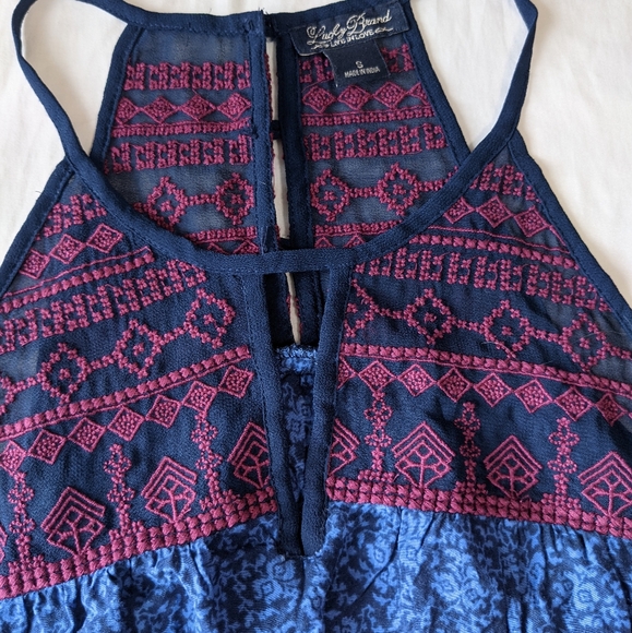 LUCKY BRAND Boho Paisley Print Halter Top Various Colors - Picture 5 of 7